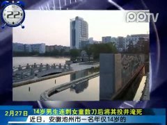 14岁男生连刺女童数刀后将其投井淹死