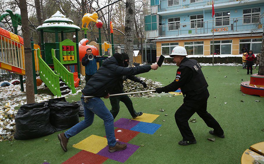 西坝河幼儿园消防知识讲座、安全疏散、防恐怖袭击