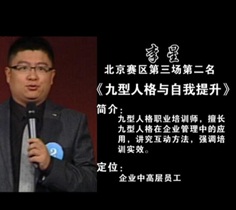 李星《九型人格与自我提升》 全国青年培训师大奖赛